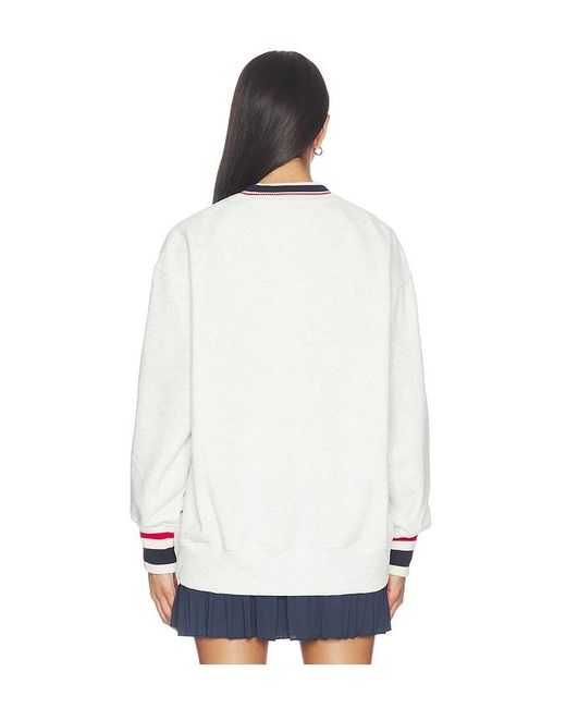 Gold Hinge White Heritage Crewneck Sweatshirt