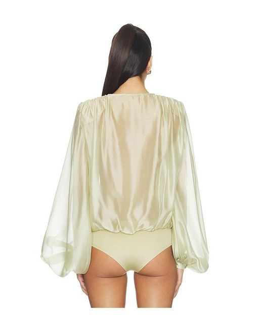 Bronx and Banco White Ashanti Organza Bodysuit