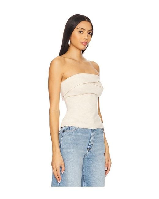 ALL THE WAYS Blue Josefina Strapless Top