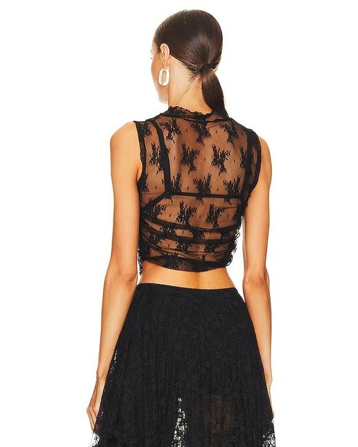 Free People Black X Intimately Fp Solid Nice Try Muscle Top