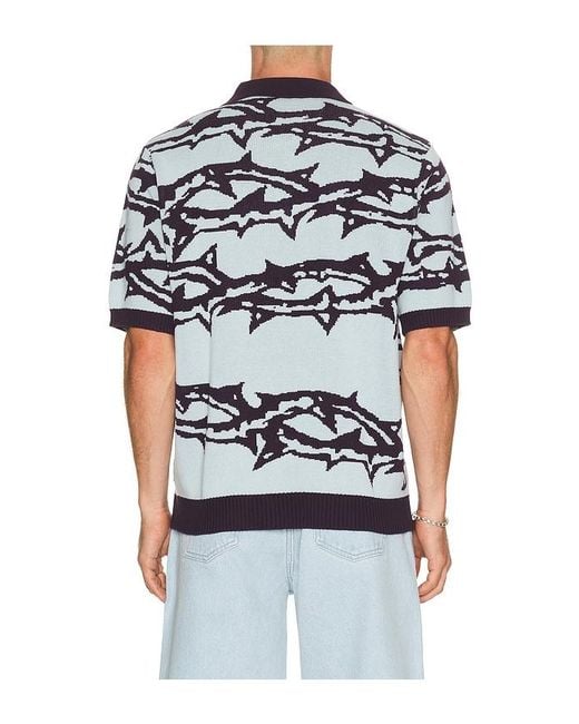 Huf Blue Fantasies Knit Polo for men
