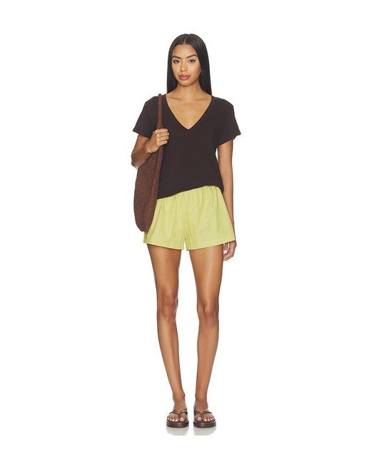Leset Yellow Yoshi Stripe Summer Short