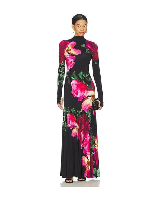 Alice + Olivia Multicolor Augusta Turtleneck Maxi Dress