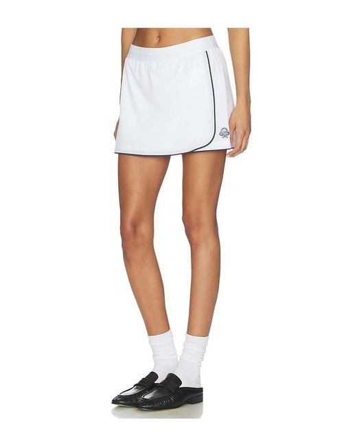 Varley White Anaya Mid Rise Skort