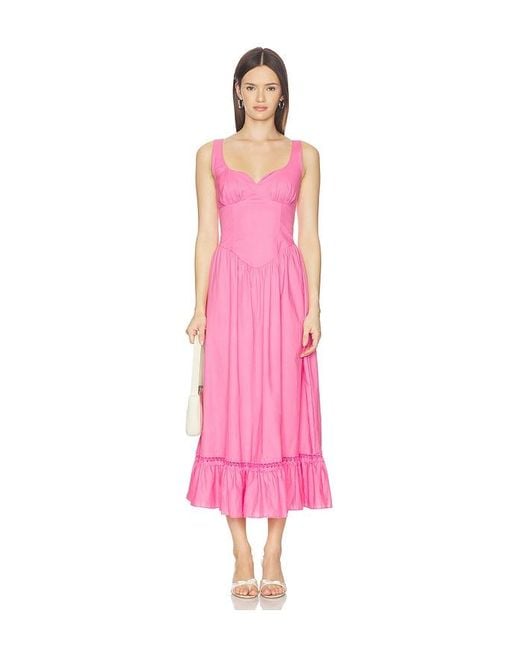 Peixoto Pink Liam Midi Dress