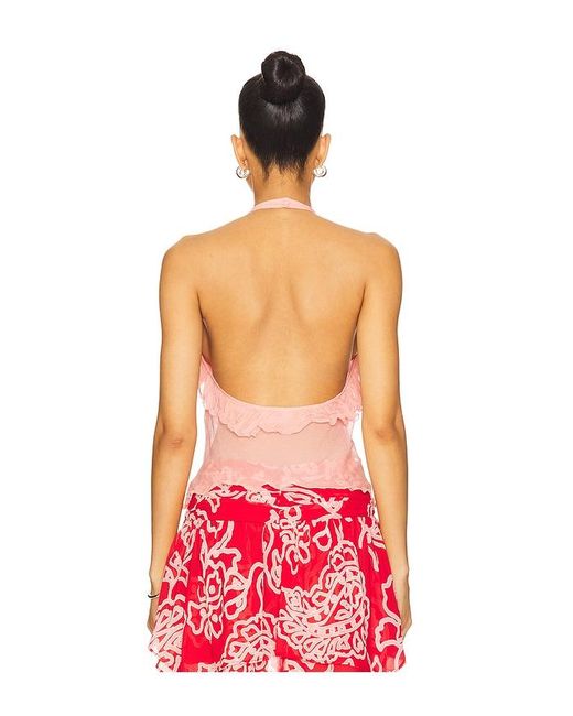 Lovers + Friends Red Ila Sheer Top