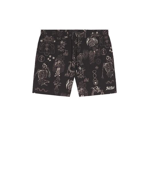 AllSaints Black Terra Swimshort for men