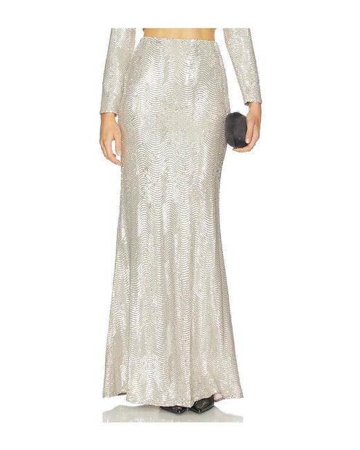 L'Agence White Langer Paillettenrock Sequin Zeta