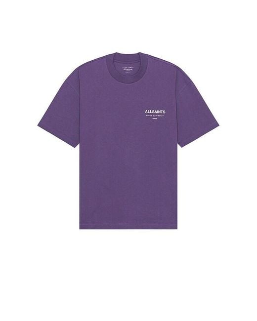 AllSaints Purple Underground Crew for men