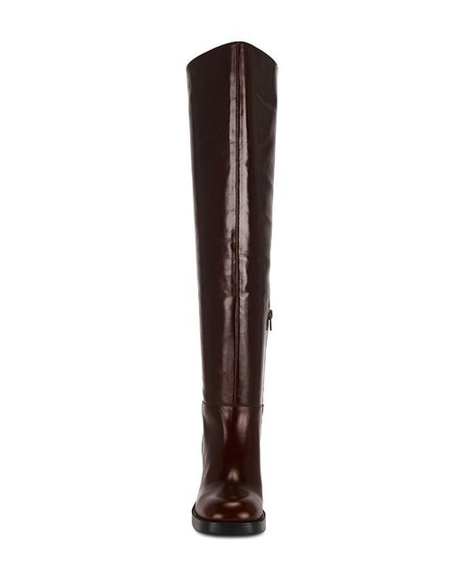 Jeffrey Campbell Brown Vinyl Over The Knee Boot