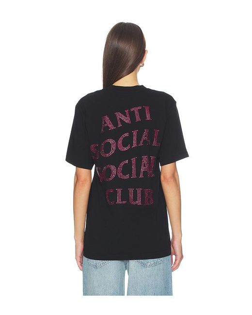 ANTI SOCIAL SOCIAL CLUB Black Rhinestone Mind Games Tee for men