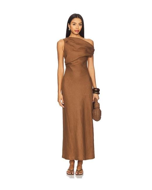 Faithfull The Brand Brown Suis Midi Dress