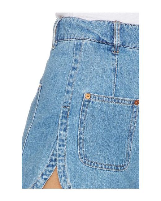 Blank NYC Blue High Waisted Shorts