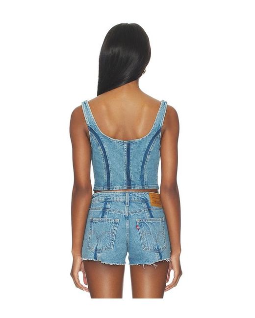 Levi's Blue Seamed Zip Bustier