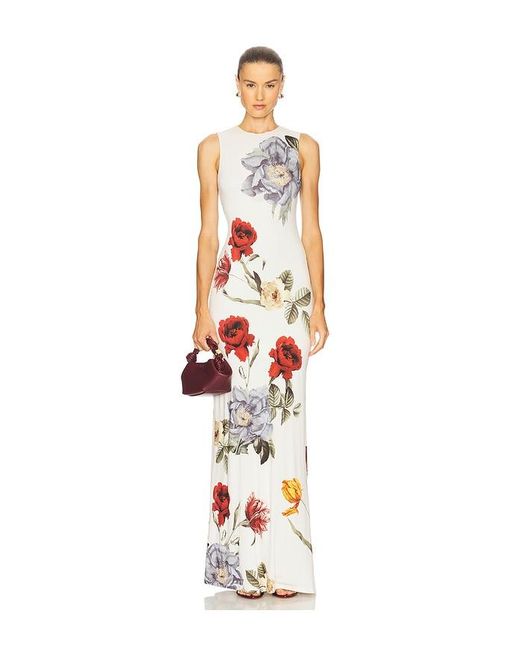 Alice + Olivia White Delora Maxi Dress