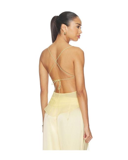 The Sei Natural Cut Out Ruffle Cami