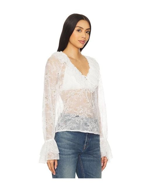 Steve Madden Blue Hampton Blouse
