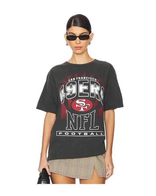 Junk Food Black Vintage Graphic Crew Tee for men