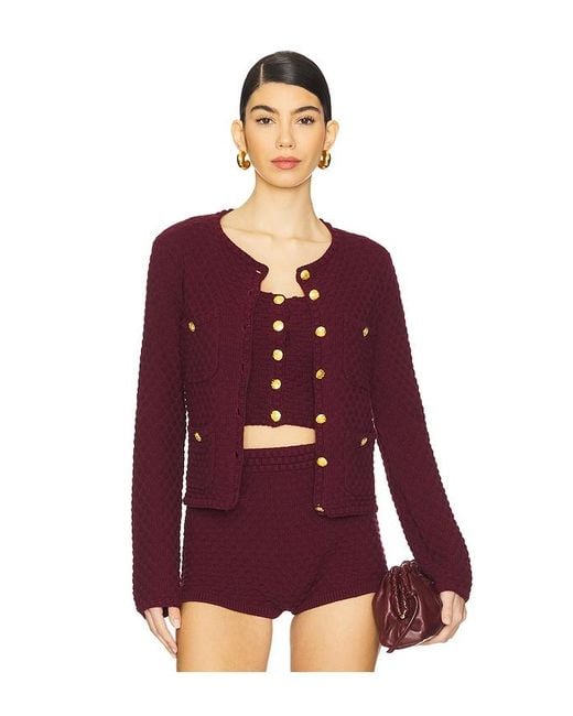 MAJORELLE Red Evaline Cardigan