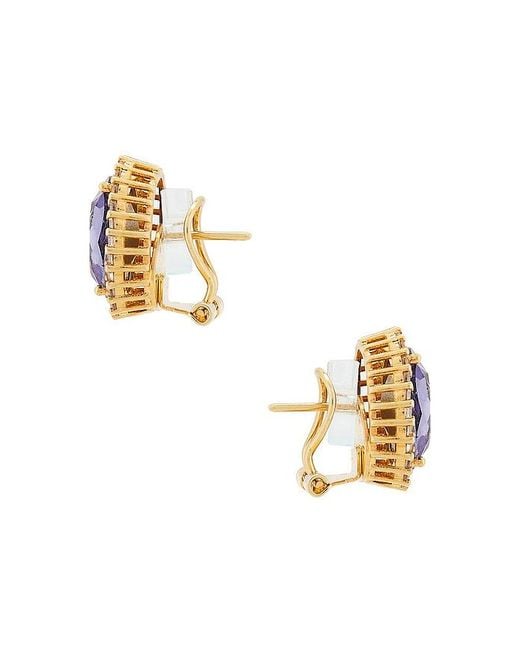 Anton Heunis Blue Omega Clasp Oval Earrings