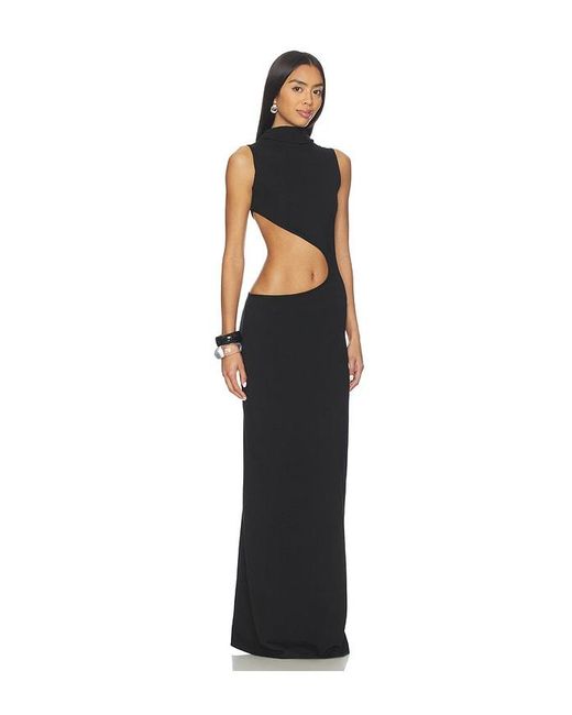Cha The Label Black Cut Out Maxi Dress