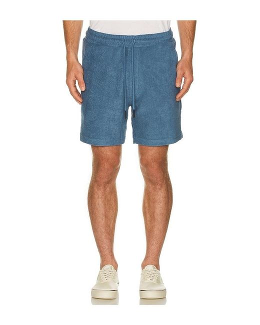 Oas Blue Coronet Terry Shorts for men