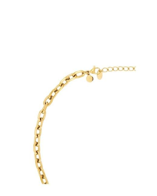 petit moments Metallic Pave Carabiner Necklace