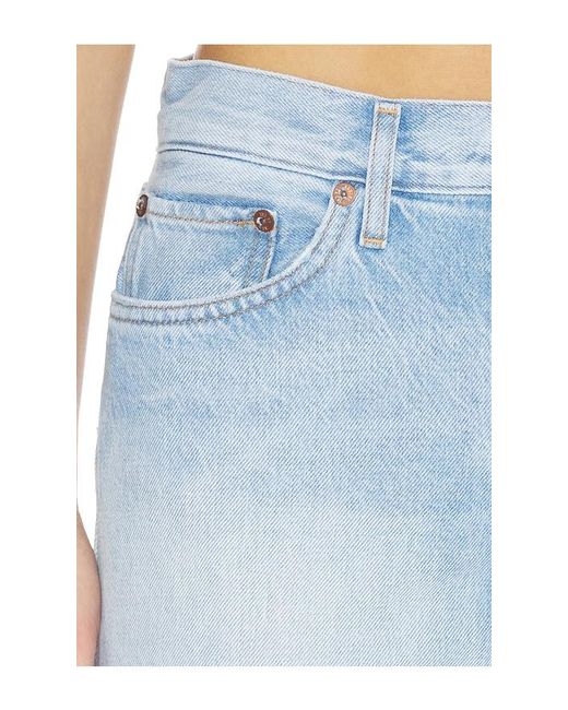 Agolde Blue Low Rise Loose Jeans