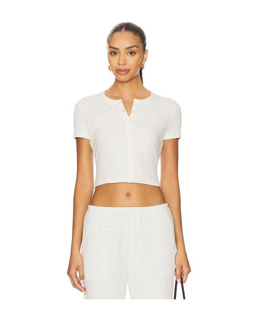 Leset Lauren 半袖カーディガン White