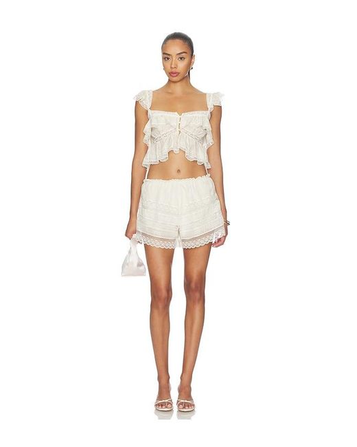 LoveShackFancy White Linata Top