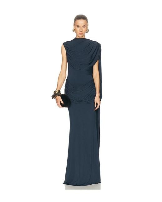 De La Vali Blue Delara Maxi Dress