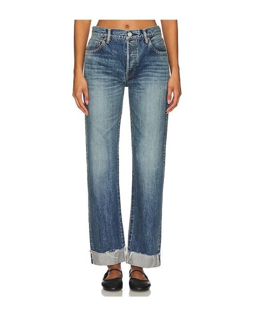 Moussy Blue Hopewell Straight Jeans