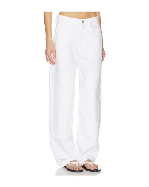 Agolde White Laria Pieced Jean