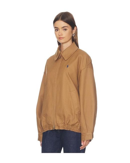 Polo Ralph Lauren Blue Cotton Twill Bomber Jacket