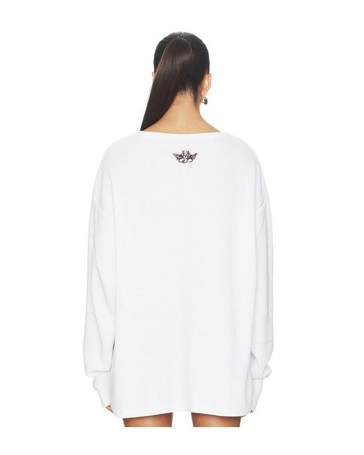 Boys Lie White Rocker Thermal Bf Longsleeve Tee
