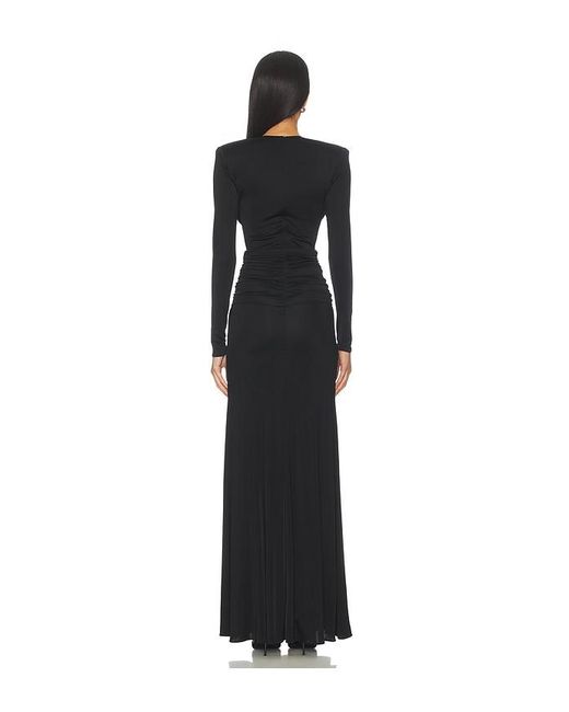 The New Arrivals Ilkyaz Ozel Black Azure Crystal Embellished Maxi Dress