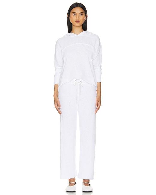 James Perse White Cutoff Sweatpant