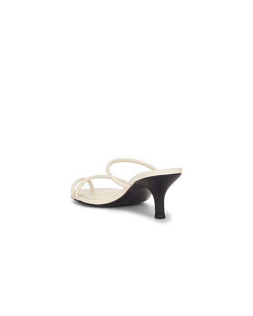 St. Agni White Minimal Strap Heel