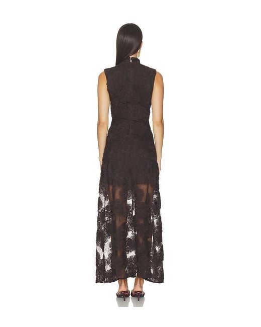 ROTATE BIRGER CHRISTENSEN White 3D Flower Maxi Dress