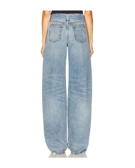 GRLFRND Blue Austen Low Rise Belted