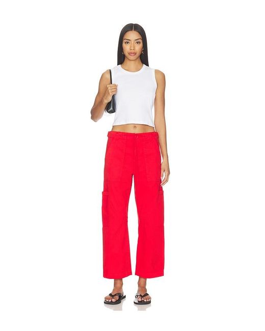 Pistola Red Sabrina Curved Utility Pants