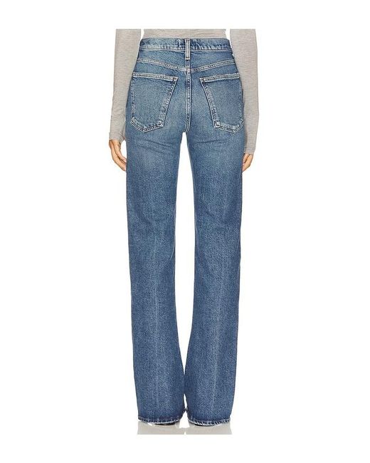 Agolde Blue Mid Rise Kick Boot Jeans