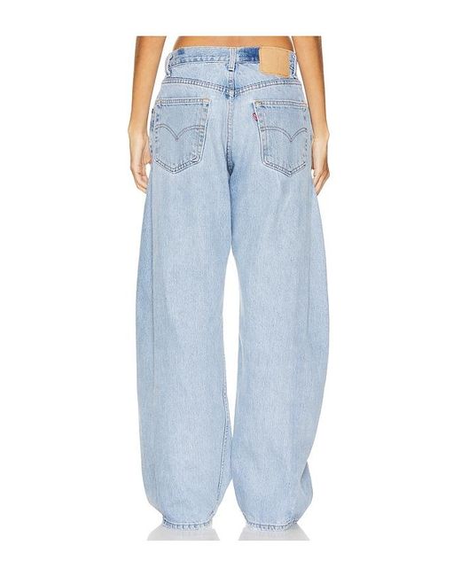 aligrace Blue Vintage Barrel Wide Leg Jeans