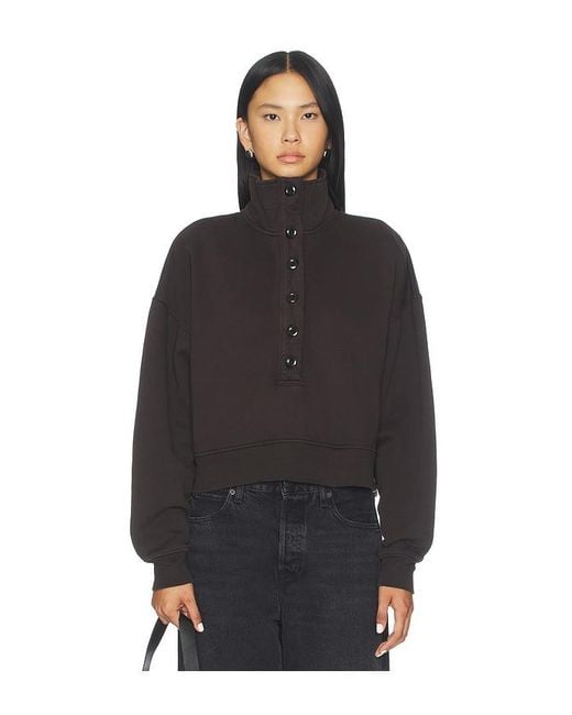 Citizens of Humanity Black Mirelle Funnel Neck Pullover