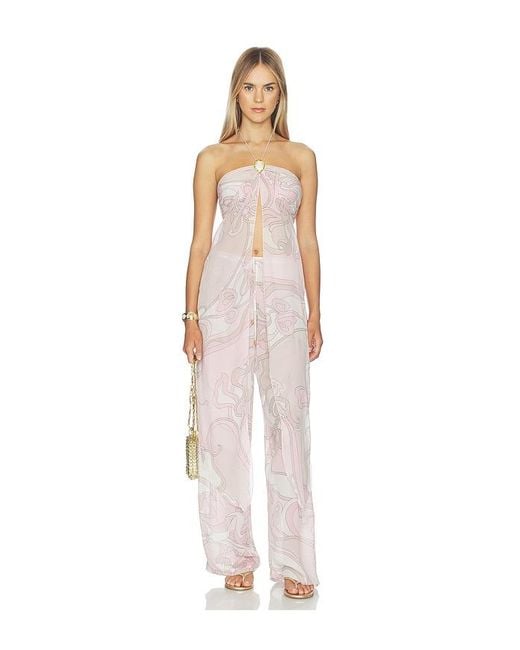 Cin Cin White Coral Moonstone Drape Top