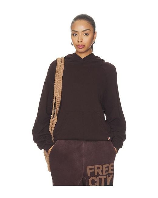 Freecity Brown Basicgoodness Fluff Hoodie