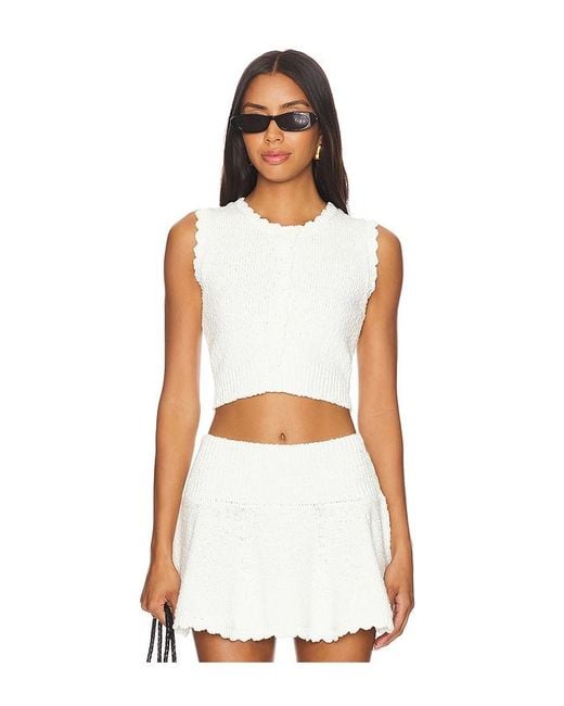 MAJORELLE White Pippa Vest