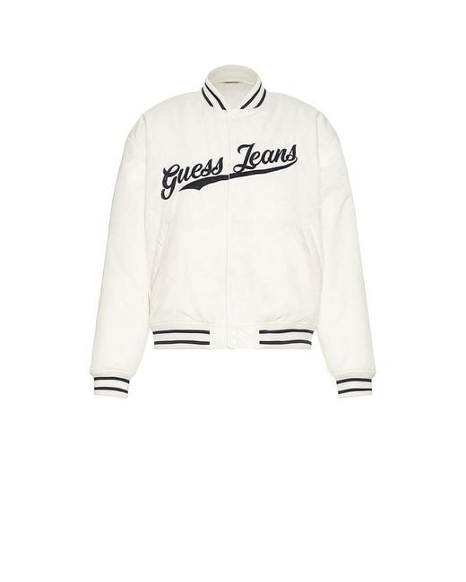 Chaqueta En Color Crema Talla (También En M, S, Xl/1X) Guess de hombre de color White