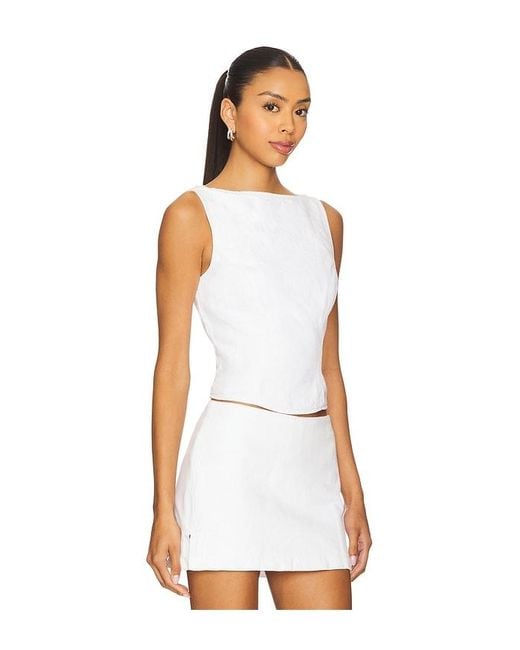 Amanda Uprichard White Lielle Top