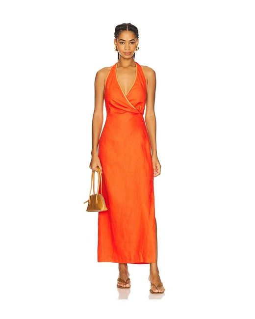 Sir Orange Panettone Twist Midi Dress